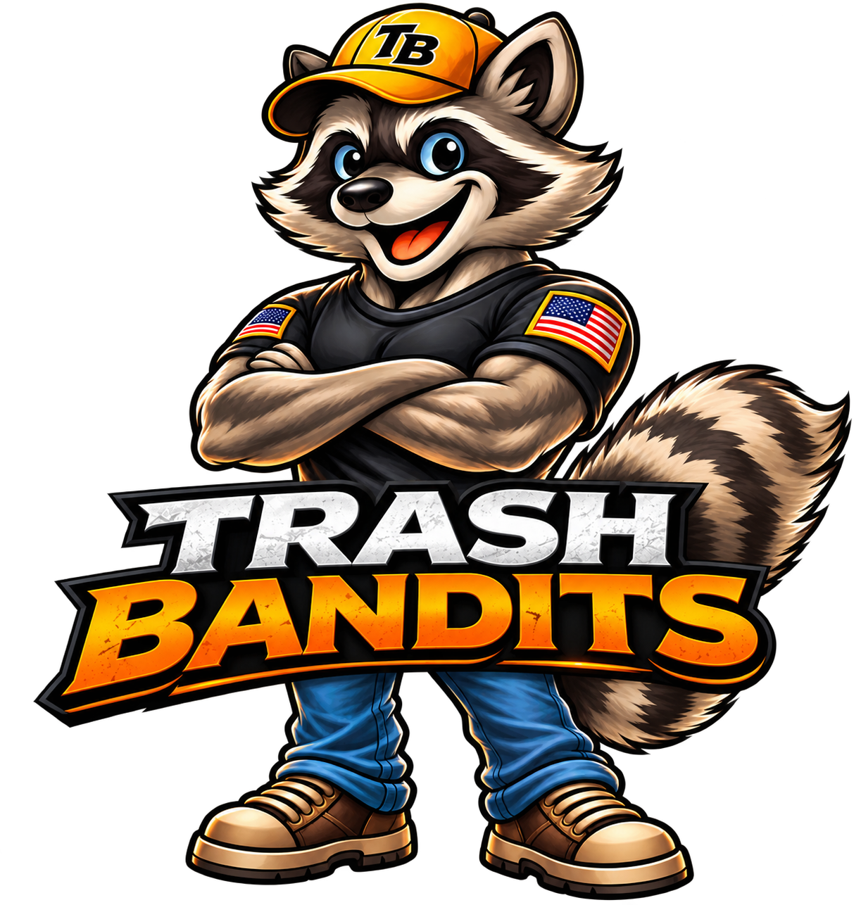 Trash Bandits junk removal mascot serving the Tri-Cities